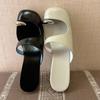 Fashion Sexy Low Heel Slippers Women Summer Elegant Sandals High Heel Pumps Ladies Slide Shoe Shallow Mouth Half Slippers Package Head S