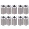 10Pcs Silver Tone Hex Coupling Nuts 304 Stainless Steel Metric Size Durabl Hex Rod Coupling Nut