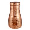 Pure Copper Bedside Water Bottle with Glass Lid (1 Litre Capacity) | Joint-Free, Modern & Stylish Tamba Bottle for Bedroom Use
