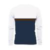 All-Season Men's Crew Neck T-Shirt - Stylish Color Block, Long Sleeves, Durable & Easy-Care Fabric