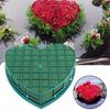 1pc Heart-Shaped Floral Foam Block with Suction Cup, Polyresin Flower Clay for Wedding Car Decor, Peach Heart Mud Cage