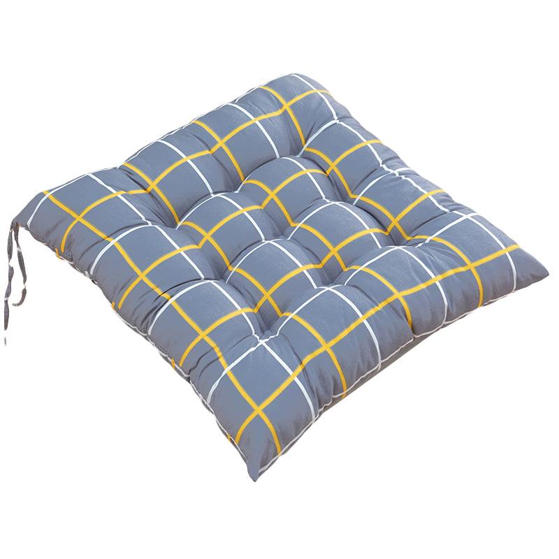 1PC Ultra Soft Linen Chair Cushion Seat Cushion Seat Pad With Ties Car Seat Mat Thick Living Room