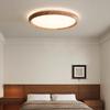 Wabi-Sabi Walnut Retro Ceiling Lamp for Bedroom, Balcony, Corridor, or Study – Ultra-Thin Eye Protection Design.