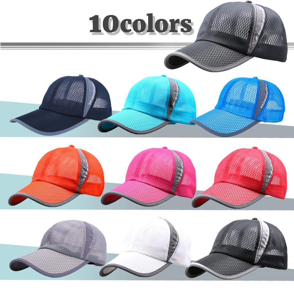 BUZZxSELECTION Air Mesh UV Protection Running Cap for Men and CAP001 Women, (07 White)