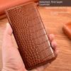 Genuine Leather Flip Cover for Apple 13 Pro Max, iPhone 12 Mini, 11, 8, 7, 6, XR, XS.