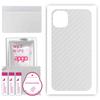 apgo Protective Skin Sticker for the Back Compatible with Apple iPhone 11, Wrap Film, Foil, Vinyl - Pattern Transparent Carbon