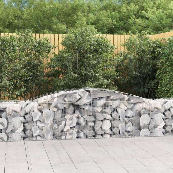 VidaXL 10x Arched Gabion Baskets Arched Gabion Cages Gabion Walls Garden Fences Terrace Outdoor 3146978