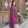 Lijiang Ethnic Style Double-Sided Phoenix Jacquard Cashmere Shawl and Scarf for Women