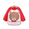 Baby Cute Cotton Bibs Waterproof  Cartoon Baby Long Sleeve Burp Choth Infant Eating Children Drawing Apron Baby Self Feeding Bib