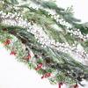 Wedding Party Hanging Wreath Artificial Red Berries Pine Cones Vine Christmas Decorative Garland