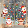 PVC Christmas Window Stickers Snowman Snowflake Santa Claus Window Electrostatic Sticker Merry Christmas Decals Home Decoration