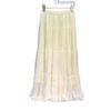 French Gentle Wind Ruffle Leaf Edge Mesh Skirt Women's Summer Long Pleated Thin Lazy Holiday Style A-word Skirt