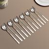 Willive Domestic Stainless Steel Spoon Set, Silver, Spoon 6p + Chopsticks 6p, 1 Set, Korean Popular Tableware