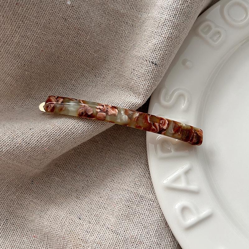 French Acetate Gradient Colorful Side Clamp Fashion Print Hair Clip Hairpins Barrettes For Girls Hair Accessories Headdress