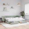 VidaXL Daybed with Trundle and Drawers Light Grey 80x200cm Velvet 3196732