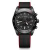 SWISS ARMY Chronograph Analog Quartz Black Red Rubber Stainless Steel Case Strap Replacement Brand Name Black 242051 Men's Watch,