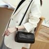 Women's All-in-one Cowhide Large Capacity Wide Strap Crossbody Bag Small Square Bag