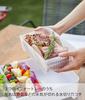 Yamazaki Jitsugyo 4911 Tabletop Draining Tray with Lid Tower Square White Tower Refrigerator Storage Convenient for Pots and Barbecues Approx.