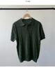 Men's Summer Korean Style Slim Fit Knitted Polo Shirt - Short-Sleeve, Solid Color, Ice Silk, Turn-Down Collar