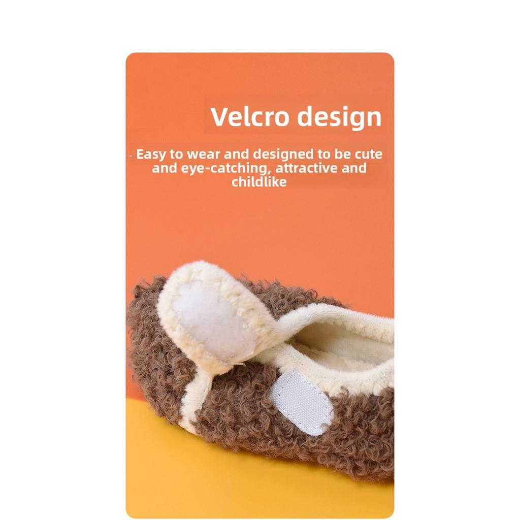 Children's Floor Socks and Shoes for Indoor Walking, Autumn and Winter Styles, Anti Slip Soles, Cooling Insulation,Warmth, with Soles, Socks and Shoes