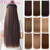 Long Straight Clip In One Piece Synthetic High Temperature Synthetic 5 Clips Hair Pieces