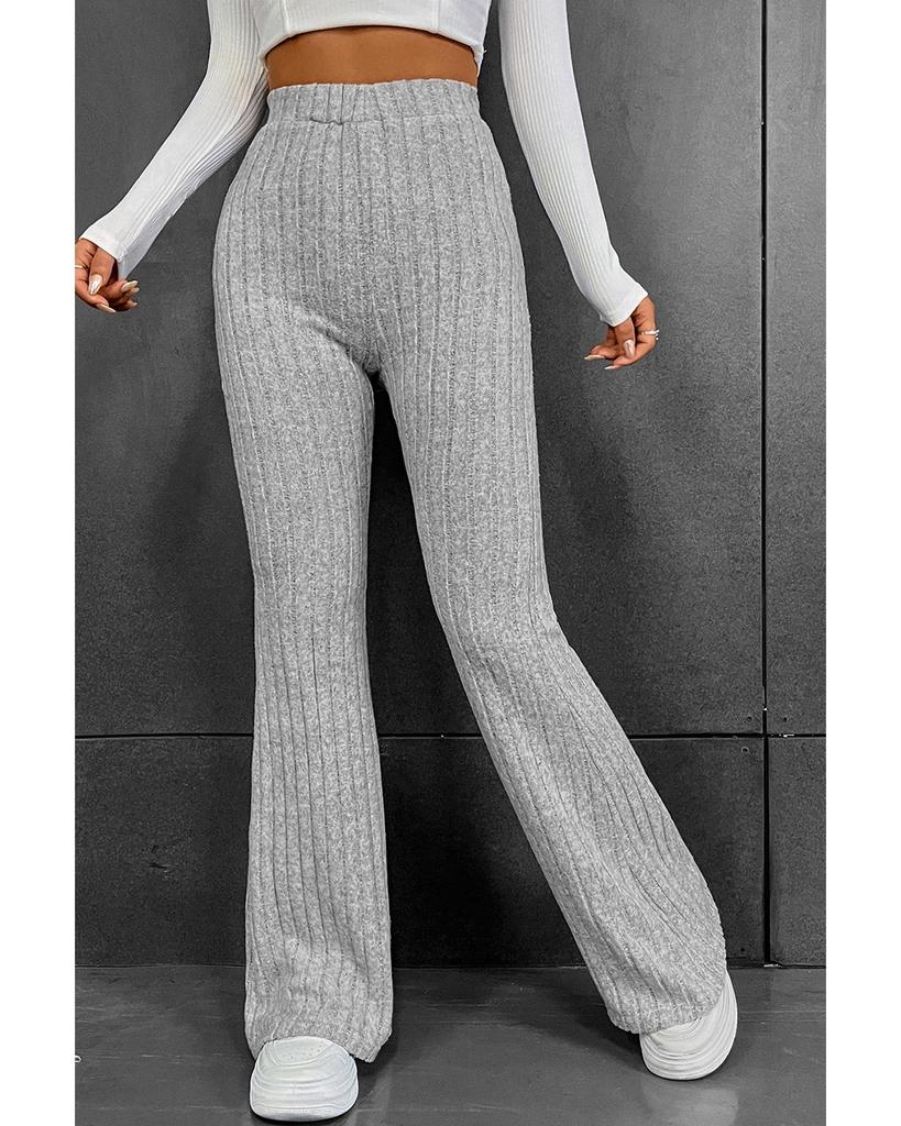 Azura Exchange Ribbed Flare Pants