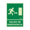 SIGNAL 900 PLAST.297x210''S.EMERG.RIGHT''LUM. EMERGENCY EXIT RIGHT ARROW(LETTER-PICTOGRAM)