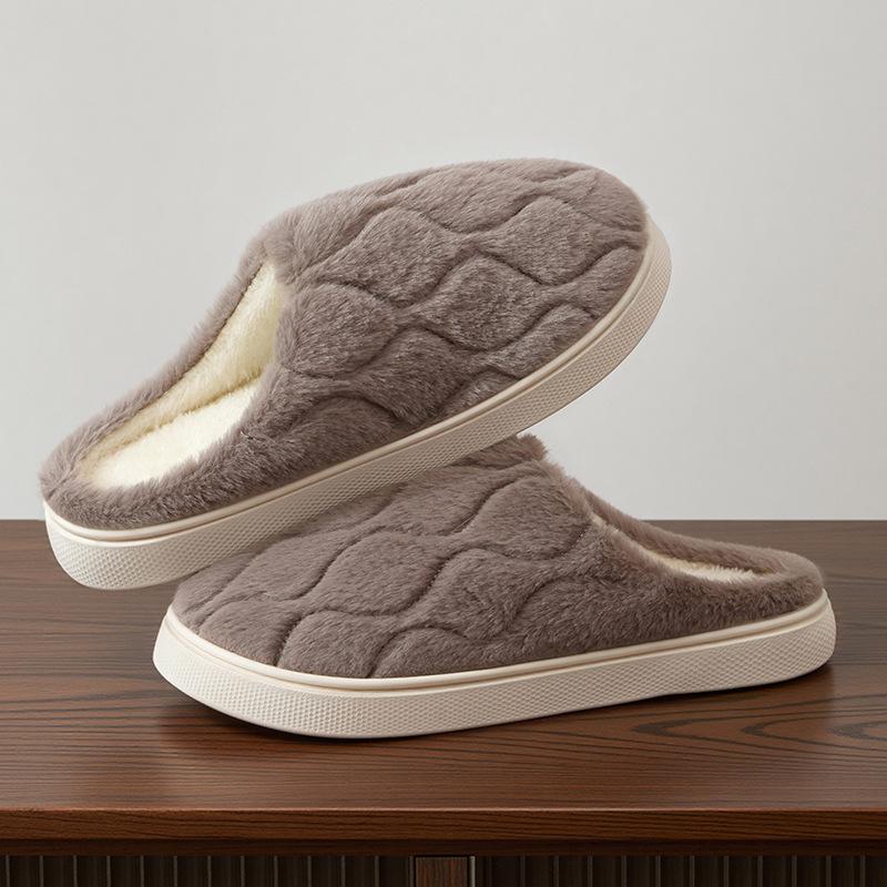 Winter Turtle Shell Cotton Slippers Women's New Indoor Home Home Home Non-slip Warm Plush Slippers Men's