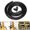 Spiral Wrap Sleeving Band Tube Cable Protector Line 1.5M 16mm Wire Management Wrap with Clip Tool