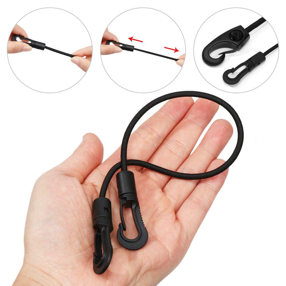 Tether Holder Kayak Paddle Leash Shock Cord Hook Tie Down Rope Kayak Bungee Fishing Rod Lanyard