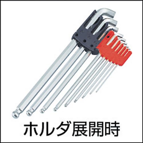 TRUSCO TTV100-9S Short Neck 100° Long Ball Point Hex Wrench Set