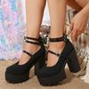 2024 New High Heels Women Sandals Mary Janes Shoes Platform Fashion Sandals Women Summer New Dress Lolita Shoes Zapatos Mujer