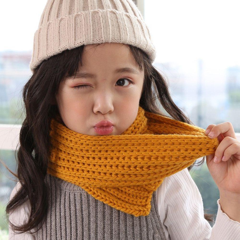 Baby Boys Girls Outdoor Soft Kids Scarf Neck Warmer Warm Knitted Scarf
