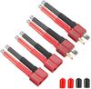 Deans Style T Female & Male Connectors with 12AWG Silicone Wire for RC LiPo Battery, Drone Cable + 4PCS PVC Protective Covers – O2-L4E3-EG2A