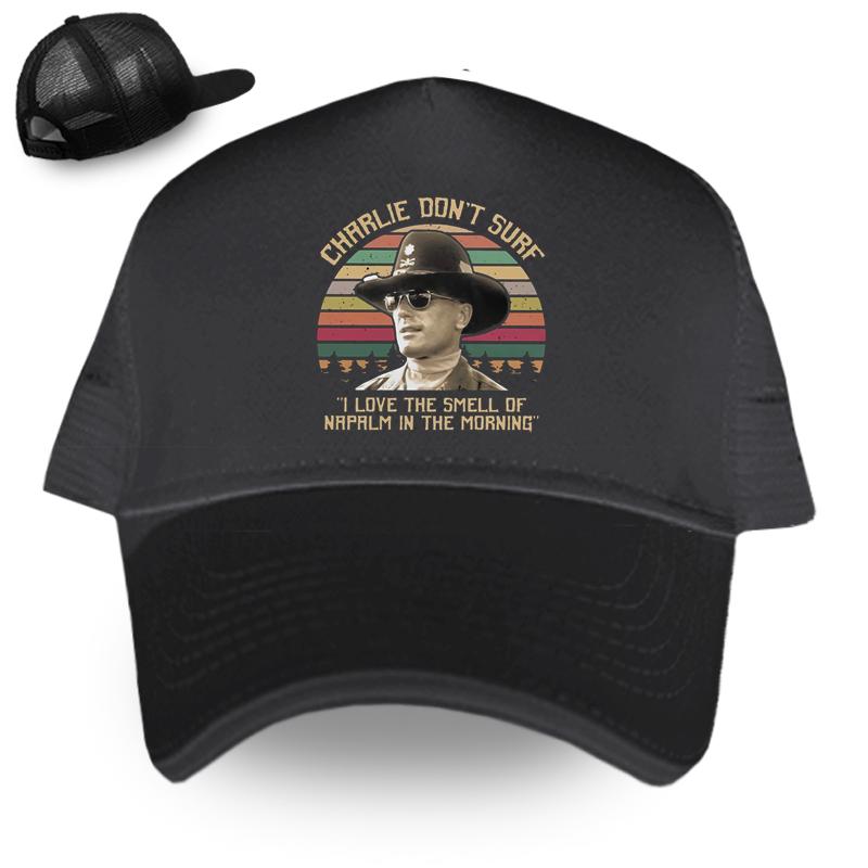 Vintage Apocalypse Now Charlie Don't Surf Baseball Cap Film I Love The Smell Of Napalm In The Morning Unisex Women Caps Hip Hop Hat