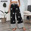 JKASHDK Women's Fashion Casual High Waist Trousers Pants & Capris