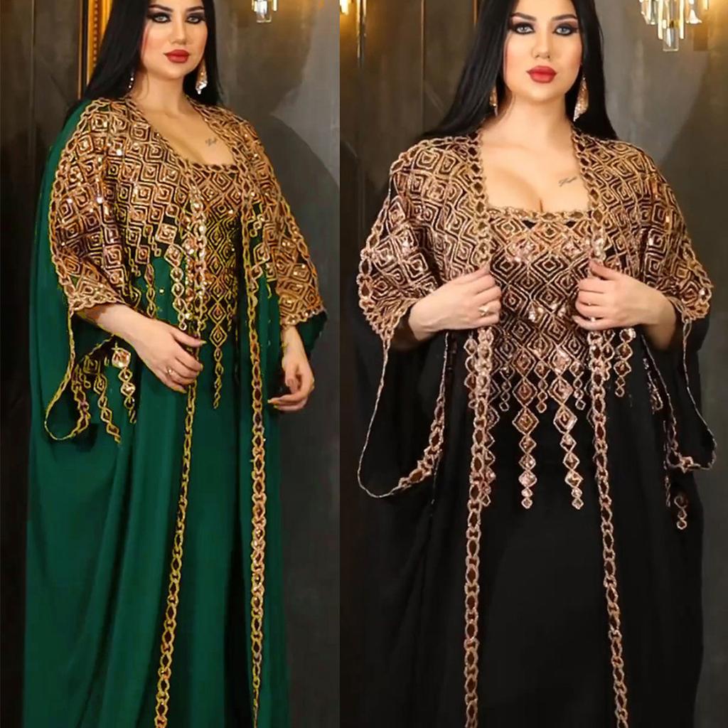 Dress Party Abaya Women Ramadan Cardigan Long Dress Suits Kaftan Vestidos Largos Robe Jalabiya
