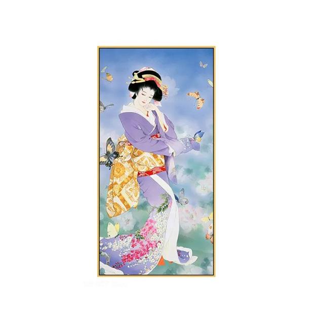 Ukiyo-e Japanese Style Lady Figure Decorative Painting For Sushi Place Japanese Food Canvas Posters Prints Wall Home Decoration