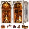 MiniCity DIY BookNook Kit Dollhouse Kit Miniature House Kit BookNook Suitable for and Birthday Collectible with LED Light - - - - Beginners,