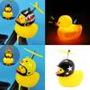 Handlebar Bell Duck Bike Bell with LED Light Helmet and Propeller Yellow Duck Universal Bicycle Decorations Accessories