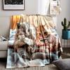 Cute Pet Cute Cat Blanket Fun Kitten Soft Flannel Blanket Modern Suitable for Home Air Conditioner Blanket