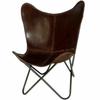 Buffalo Leather Butterfly Chair Folding Sleeper Seat Lounge Modern Accent Chair