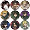 58mm Attack On Titan Badge Handmade Cartoon Brooches Eren Levi Armin Arlert Erwin Lapel Pin Backpack Hat Bag Decoration