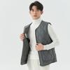 Men's New Autumn and Winter Velvet Warm Zipper Enlarged Vest Outer Pocket Men's Rhombus Short Vest