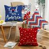 New Independence Day Printed Pillow Cover Simple Striped Sofa Bedroom Pillow Cover Cushion Cover