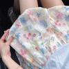 Floral Flower Bud Skirt for Women New Short Skirt for Summer Thin Ice Silk High Waist Slim Small Color Casual Skirt