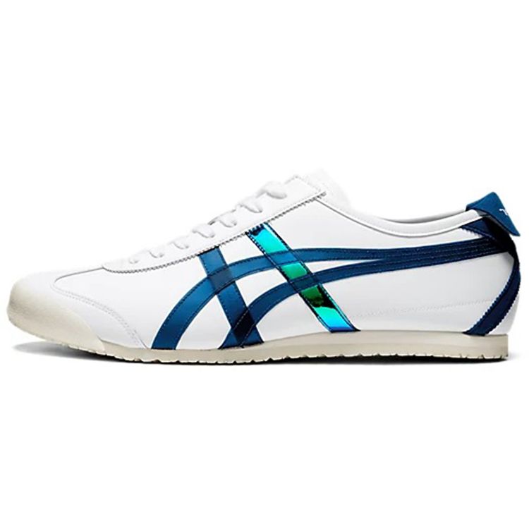 ONITSUKA TIGER Mexico 66 Comfortable Lightweight Breathable Durable Non-Slip Low-Top Casual Running Shoes Unisex Sneaker White Blue 1183B921-100