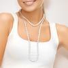 Necklace - Perlinea - AAA+ Freshwater Cultured Pearl - 9-10 Mm - Natural White - 120 Cm