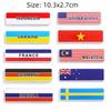 Car Styling 3D Aluminum UK Germany USA Russia France Sweden Malaysia Indonesia National Flag Emblem Badge Motorcycle Car Sticker
