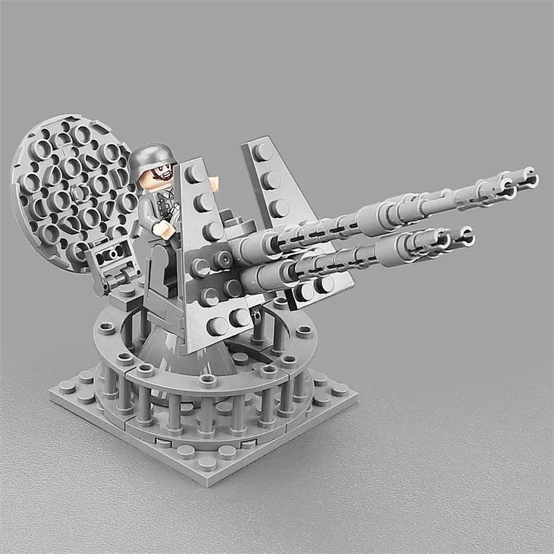 Building Blocks Howitzer Military Base Army Air Defense Anti-aircraft Artillery Boys Assembly Toys